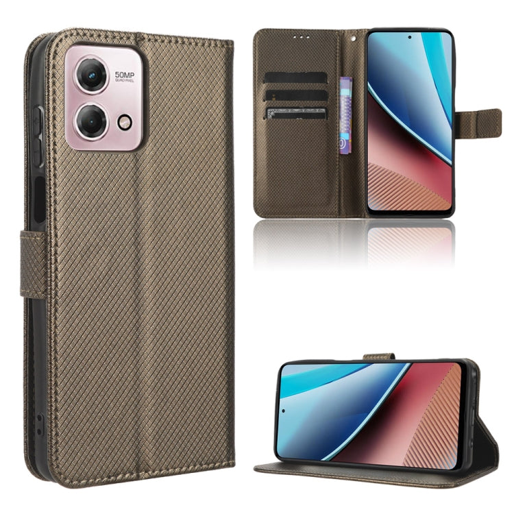 Custodia in pelle con trama a diamante per Motorola Moto G Stylus 2023 4G