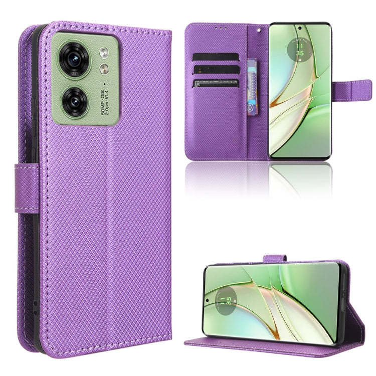 Custodia in pelle con trama a diamante per Motorola Moto G Stylus 2023 4G