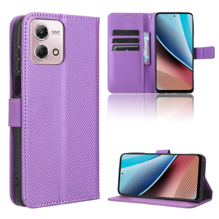 Custodia in pelle con trama a diamante per Motorola Moto G Stylus 2023 4G