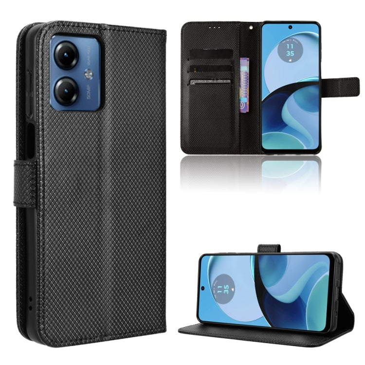 Custodia in pelle con trama a diamante per Motorola Moto G Stylus 2023 4G
