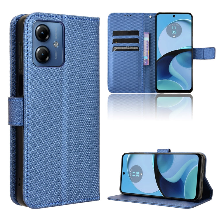 Custodia in pelle con trama a diamante per Motorola Moto G Stylus 2023 4G