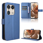 Custodia in pelle con trama a diamante per Motorola Edge 2024 5G