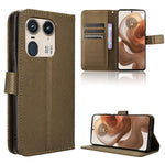 Custodia in pelle con trama a diamante per Motorola Edge 2024 5G