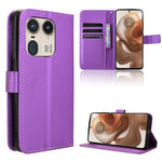 Custodia in pelle con trama a diamante per Motorola Edge 2024 5G