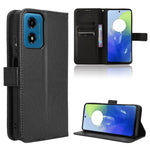Custodia in pelle con trama a diamante per Motorola Edge 2024 5G