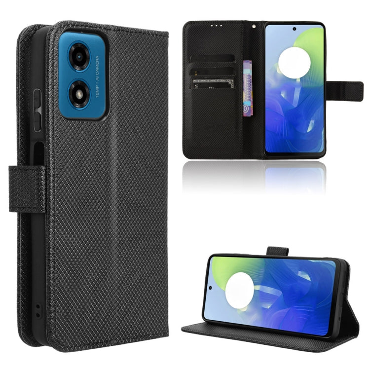 Custodia in pelle con trama a diamante per Motorola Edge 2024 5G