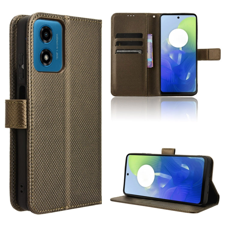 Custodia in pelle con trama a diamante per Motorola Edge 2024 5G