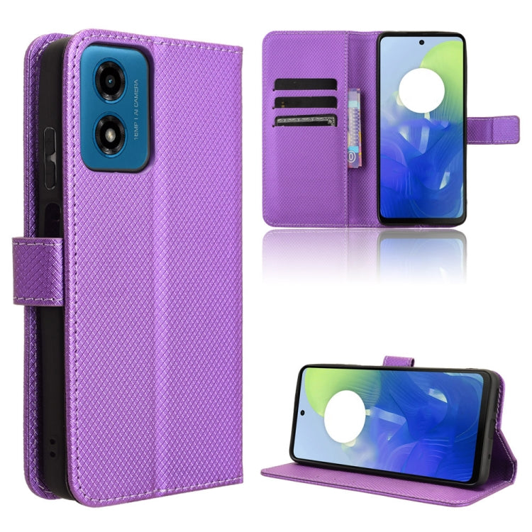Custodia in pelle con trama a diamante per Motorola Edge 2024 5G