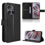 Custodia in pelle con trama a diamante per Motorola Moto G75 5G e modelli