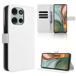 Custodia in pelle con trama a diamante per Motorola Moto G75 5G e modelli