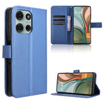Custodia in pelle con trama a diamante per Motorola Moto G75 5G e modelli