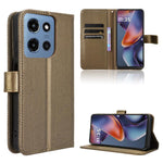Custodia in pelle con trama a diamante per Motorola Moto G75 5G e modelli