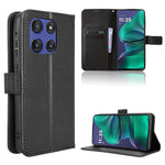 Custodia in pelle con trama a diamante per Motorola Moto G86 Power 5G