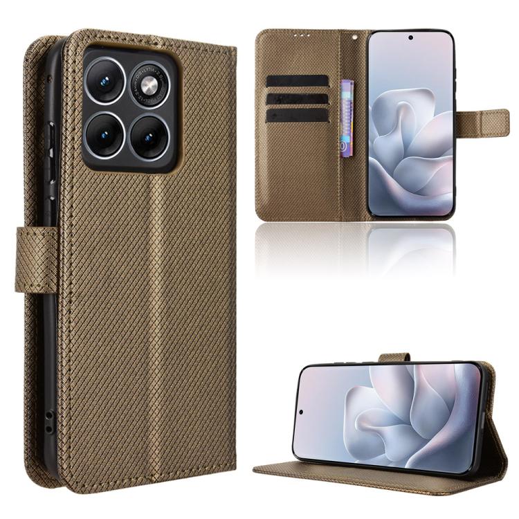 Custodia in pelle con trama a diamante per Motorola Moto X70 Air Pro e modelli