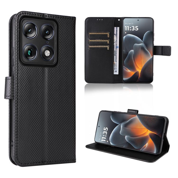 Custodia in pelle con trama a diamante per Motorola Moto X70 Air Pro e modelli