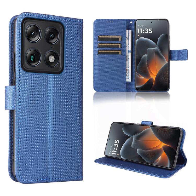 Custodia in pelle con trama a diamante per Motorola Moto X70 Air Pro e modelli