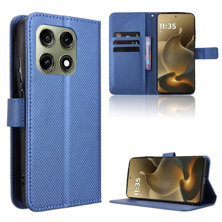 Custodia in pelle con trama a diamante per Motorola Moto X70 Air Pro e modelli
