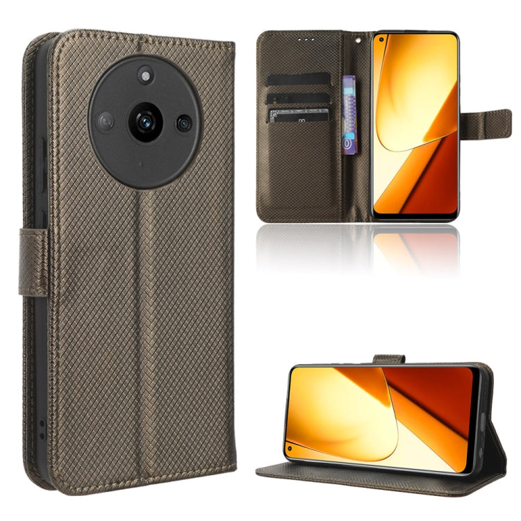 Custodia in pelle con trama a diamante per Realme 11 5G e 11X