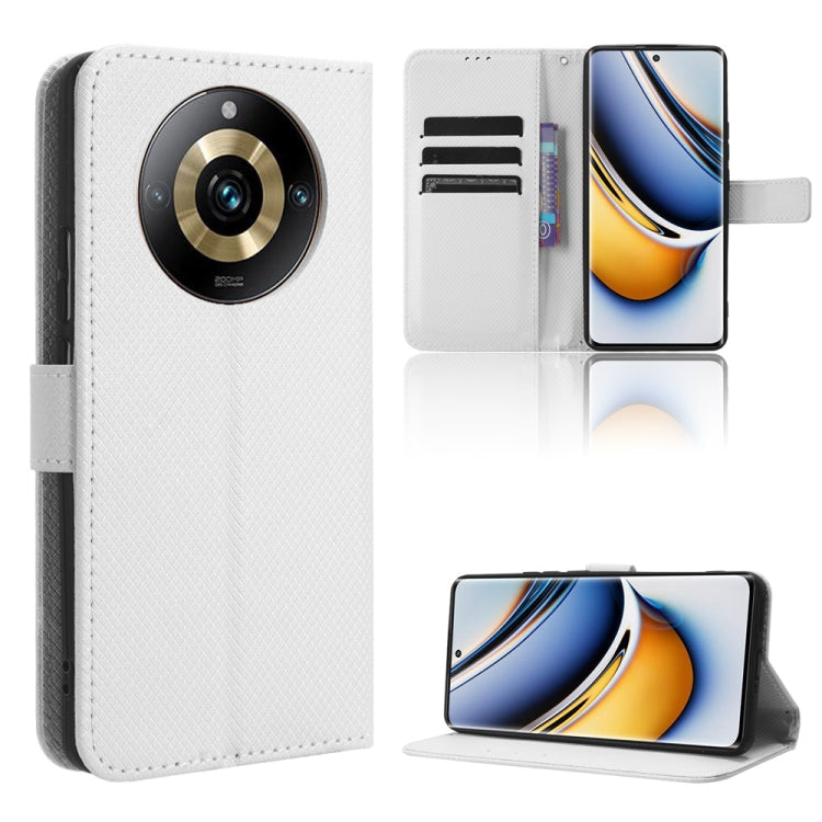 Custodia in pelle con trama a diamante per Realme 11 5G e 11X