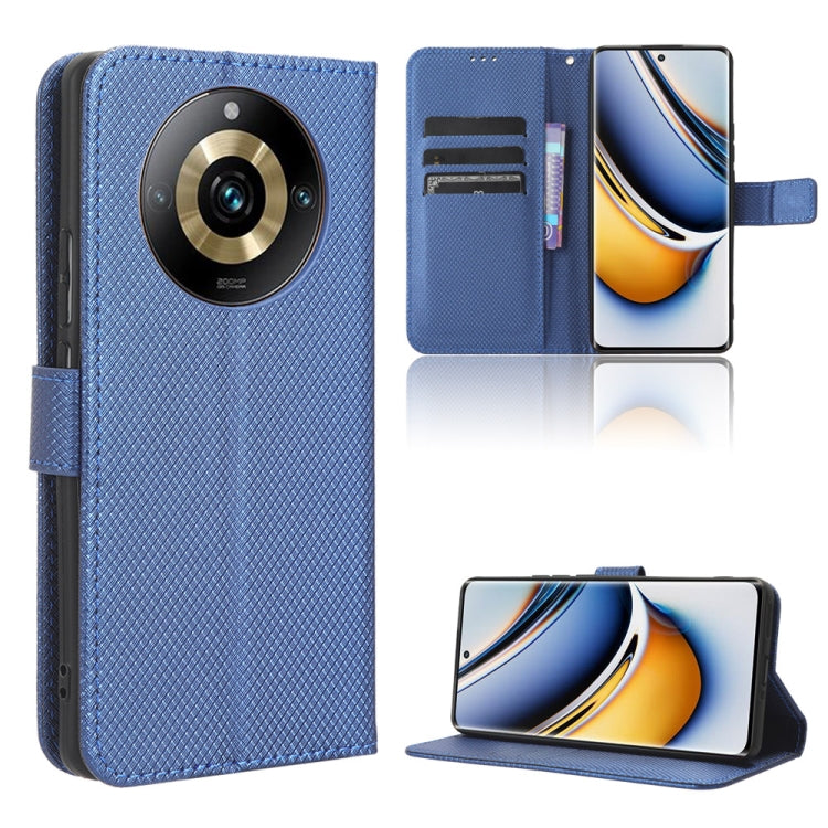 Custodia in pelle con trama a diamante per Realme 11 5G e 11X