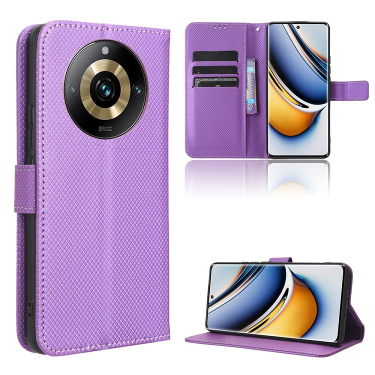 Custodia in pelle con trama a diamante per Realme 11 5G e 11X
