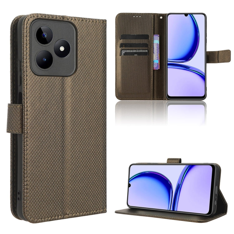 Custodia in pelle con trama a diamante per Realme 11 5G e 11X