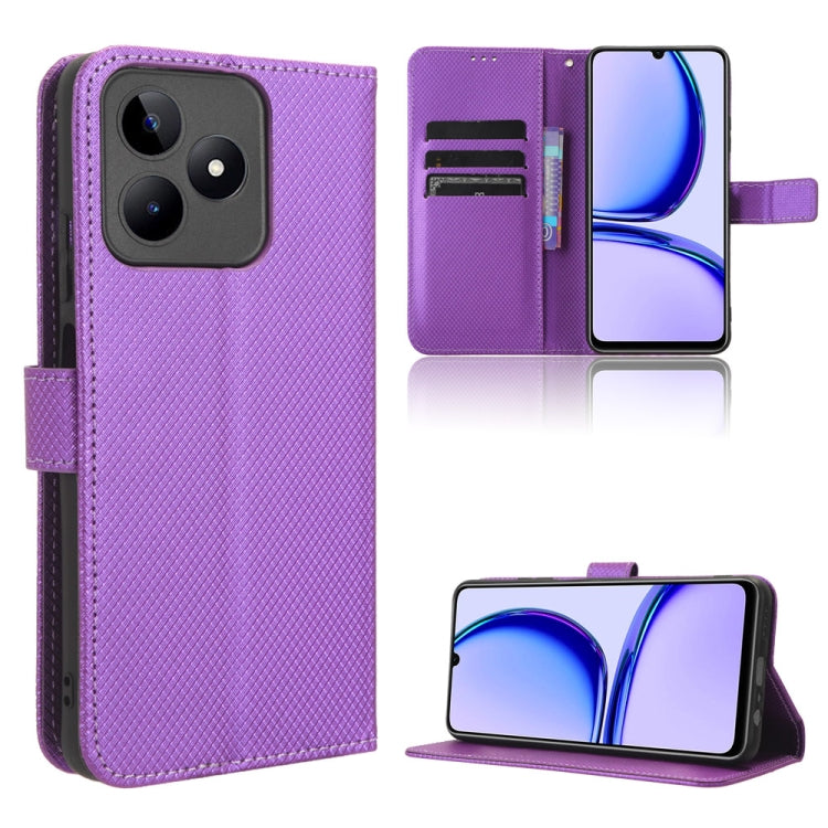 Custodia in pelle con trama a diamante per Realme 11 5G e 11X