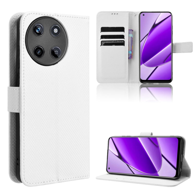 Custodia in pelle con trama a diamante per Realme 12 Pro e 12 Pro+
