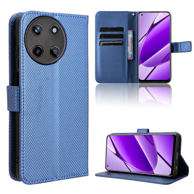 Custodia in pelle con trama a diamante per Realme 12 Pro e 12 Pro+