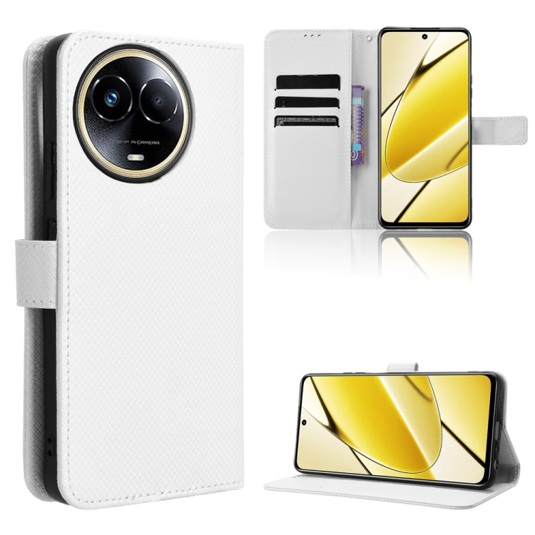 Custodia in pelle con trama a diamante per Realme 11 5G e 11X