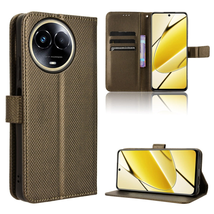 Custodia in pelle con trama a diamante per Realme 11 5G e 11X