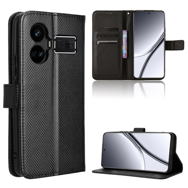 Custodia in pelle con trama a diamante per Realme 12 Pro e 12 Pro+