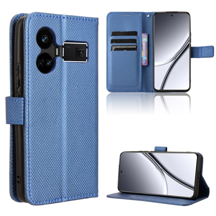 Custodia in pelle con trama a diamante per Realme 12 Pro e 12 Pro+