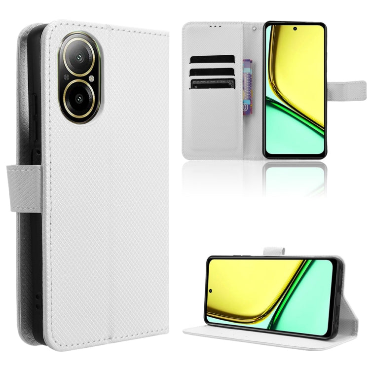 Custodia in pelle con trama a diamante per Realme 12 Pro e 12 Pro+