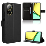 Custodia in pelle con trama a diamante per Realme 12 Pro e 12 Pro+