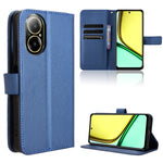 Custodia in pelle con trama a diamante per Realme 12 Pro e 12 Pro+