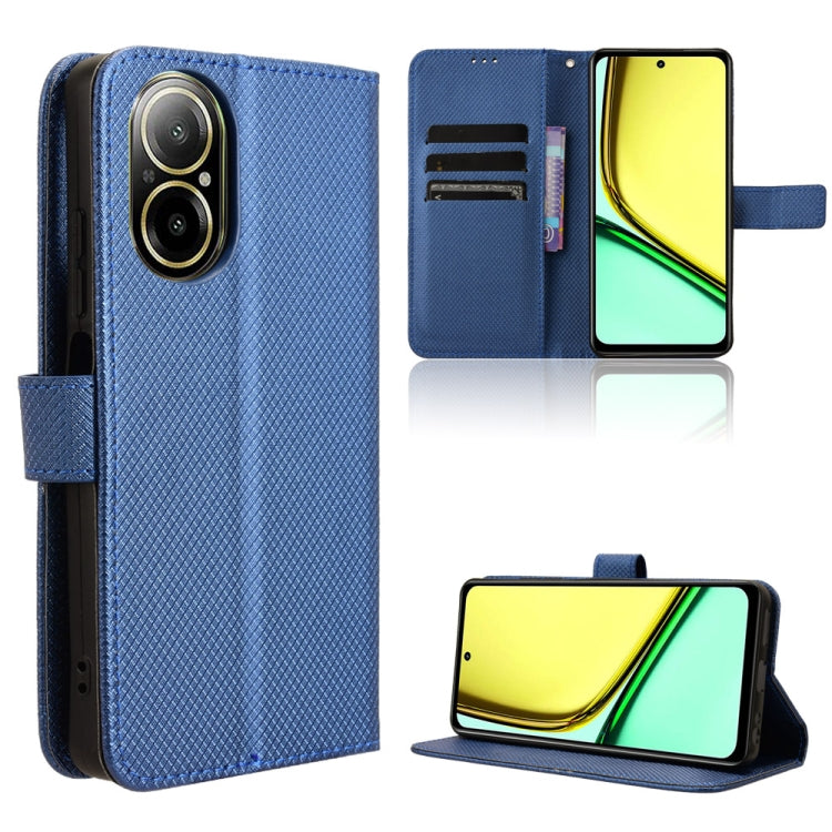Custodia in pelle con trama a diamante per Realme 12 Pro e 12 Pro+