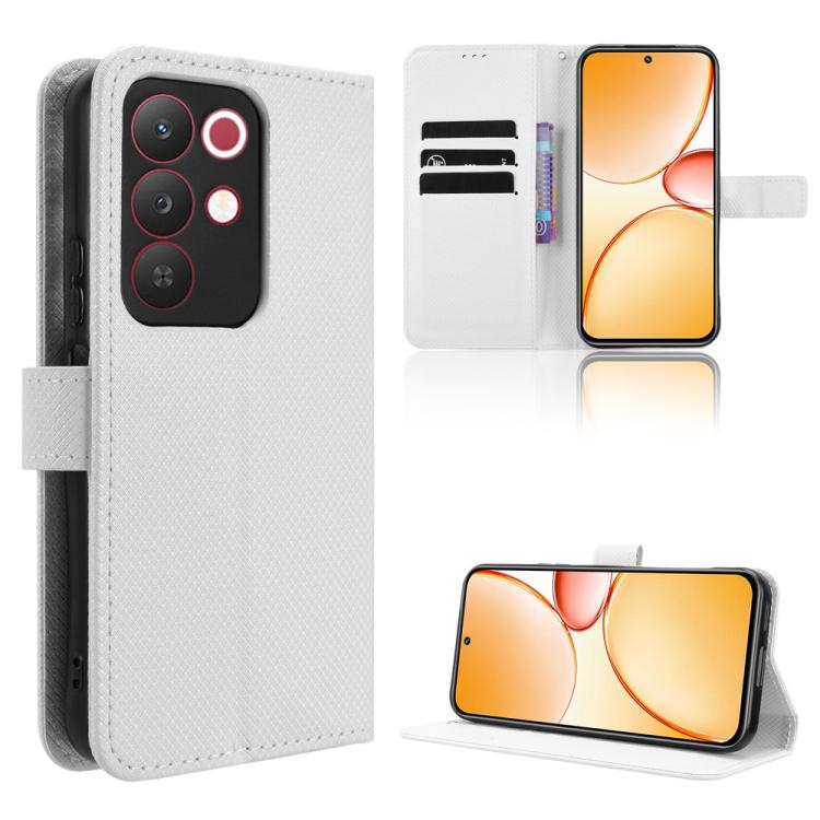 Custodia in pelle con trama a diamante per Realme 16 Pro 5G