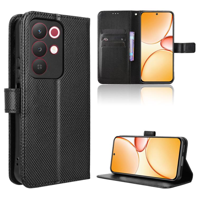 Custodia in pelle con trama a diamante per Realme 16 Pro 5G
