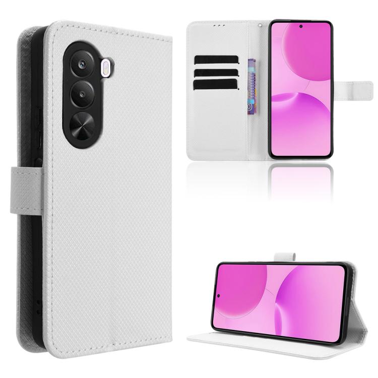 Custodia in pelle con trama a diamante per Realme 16 Pro 5G