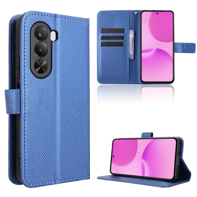 Custodia in pelle con trama a diamante per Realme 16 Pro 5G