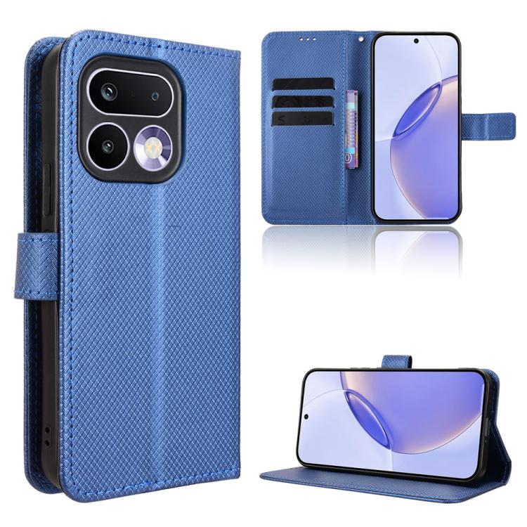 Custodia in pelle con trama a diamante per Realme 16 Pro 5G