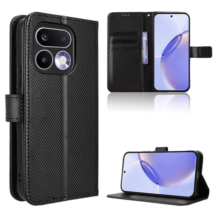 Custodia in pelle con trama a diamante per Realme P4 Power 5G e modelli