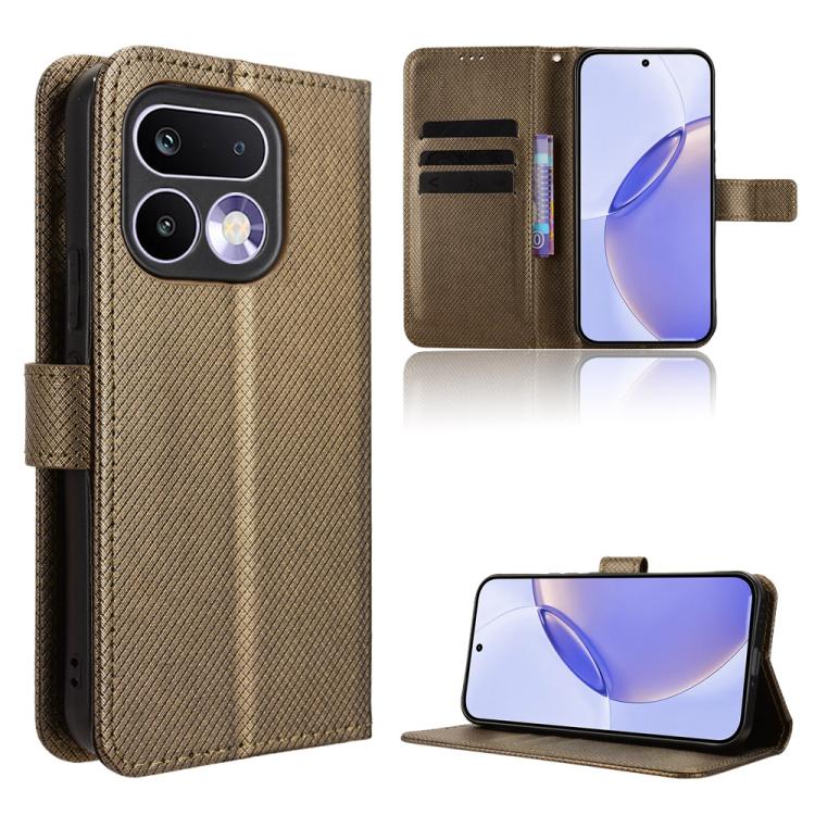 Custodia in pelle con trama a diamante per Realme P4 Power 5G e modelli