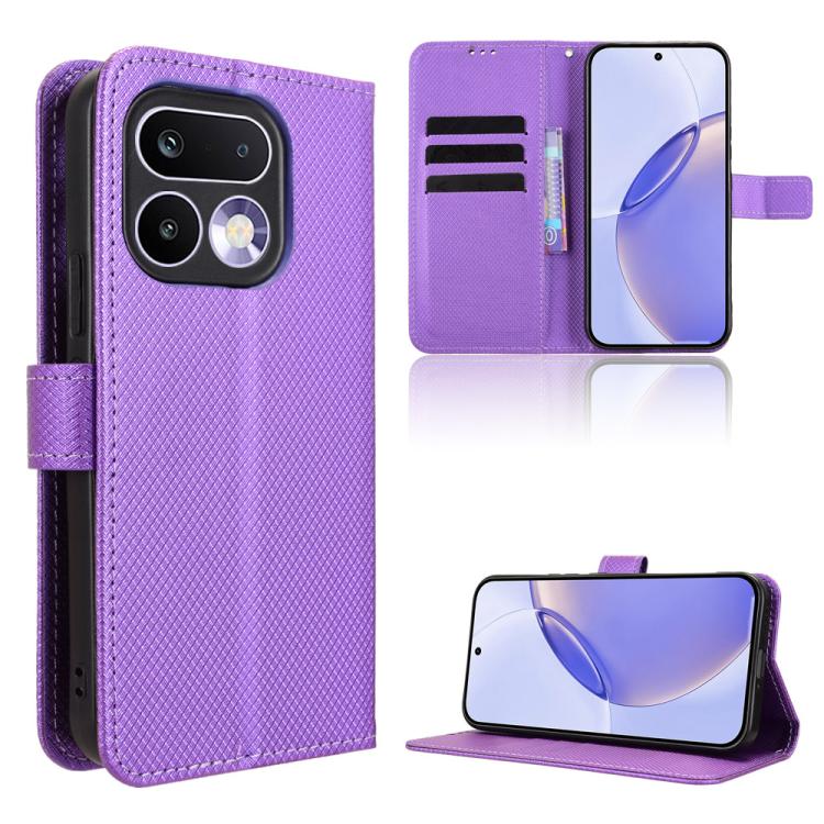 Custodia in pelle con trama a diamante per Realme P4 Power 5G e modelli