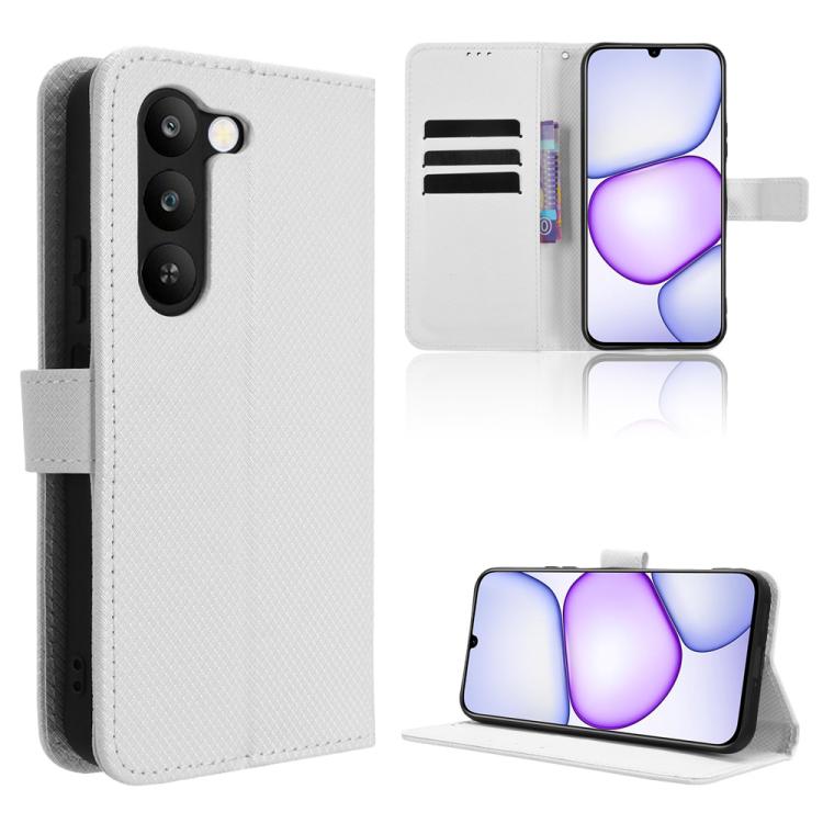 Custodia in pelle con trama a diamante per Realme 16T 5G e modelli compatibili