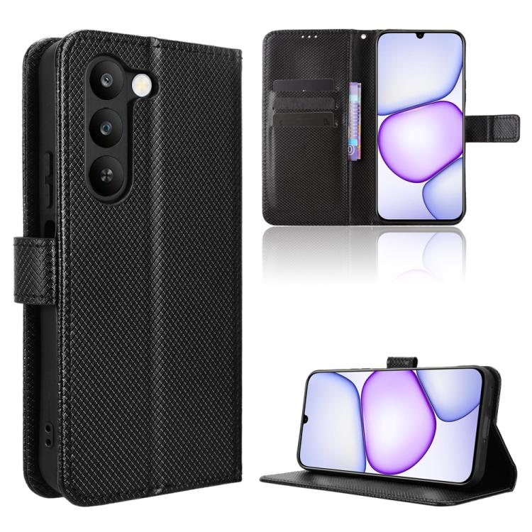 Custodia in pelle con trama a diamante per Realme 16T 5G e modelli compatibili