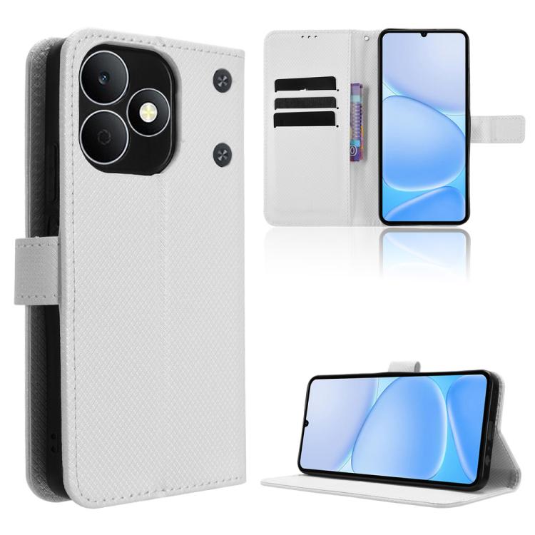 Custodia in pelle con trama a diamante per Realme P4 Power 5G e modelli