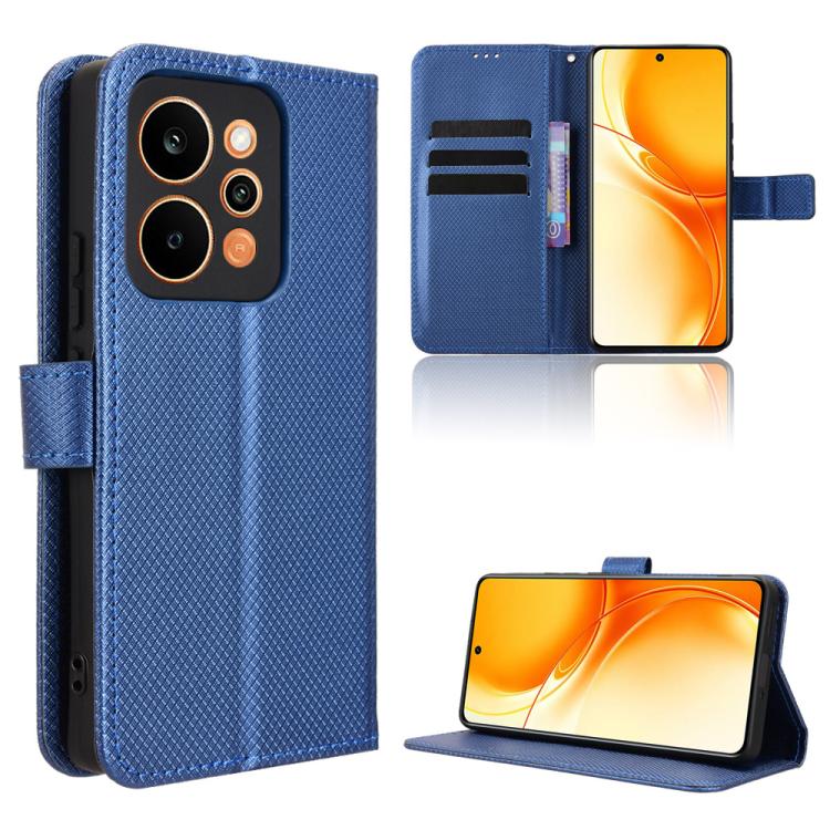 Custodia in pelle con trama a diamante per Realme P4 Power 5G e modelli