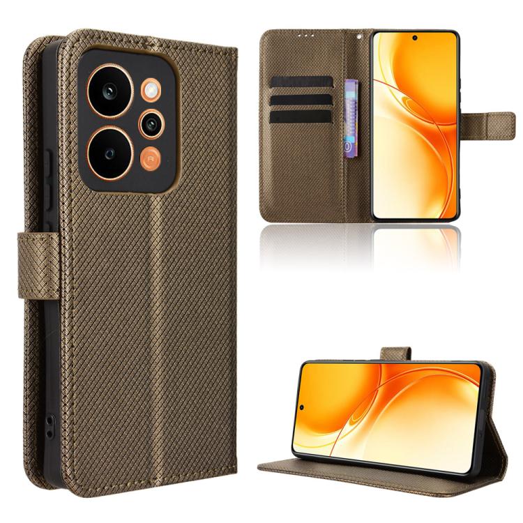 Custodia in pelle con trama a diamante per Realme P4 Power 5G e modelli
